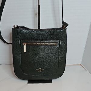 Kate Spade Dark Green Leather Crossbody Bag